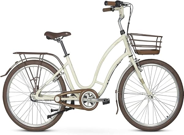 Bicicleta Aro 26 Retrô Antonella 3v Nexus Shimano Nathor Pérola