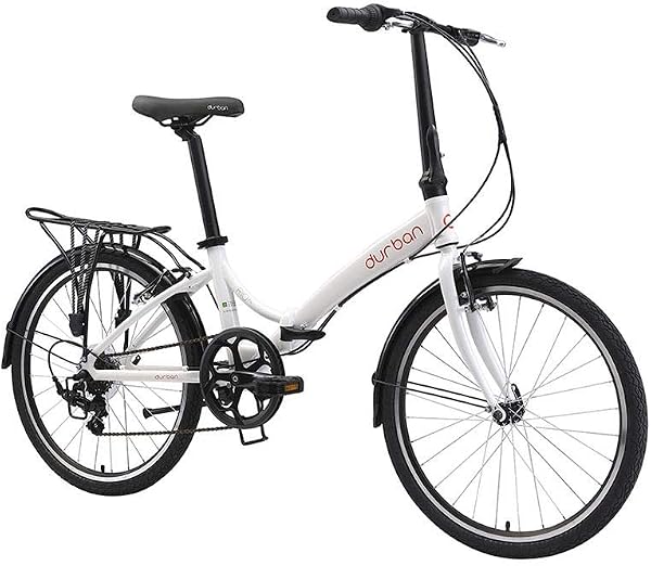 Durban Bicicleta Urbana Dobrável Rio XL com 6 Marchas Aro 24 Branca