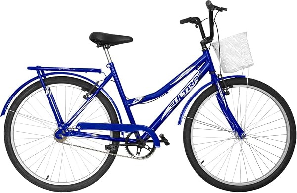 Ultra Bikes Passeio Summer Vintage Retrô Aro 26 Freio V-Brake Azul
